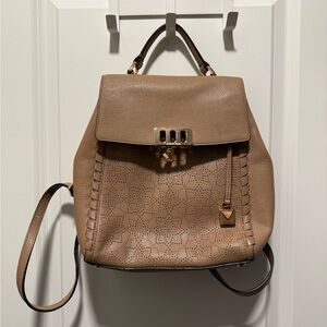 Michael Kors Tan Leather Backpack